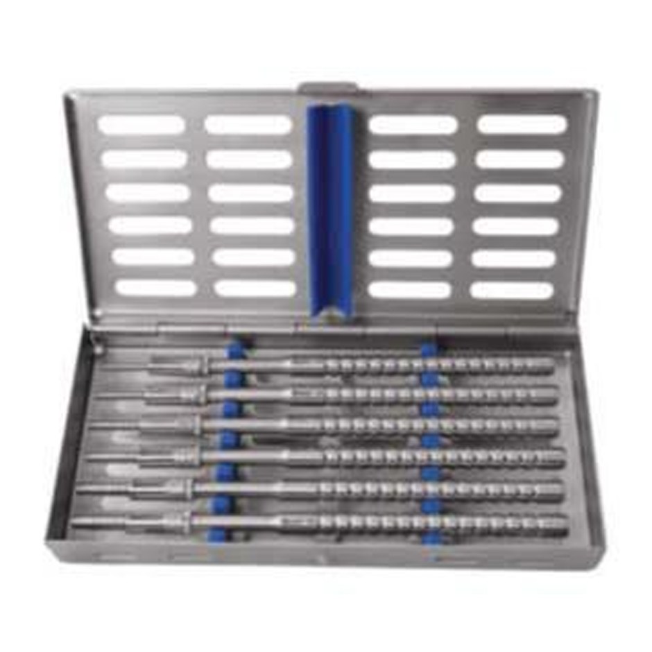 OSTEOTOMES FLAT STRAIGHT S/6 WITH INDIAN MAKE CASSETTE OSTMPUWC6 GDC | DentalMart